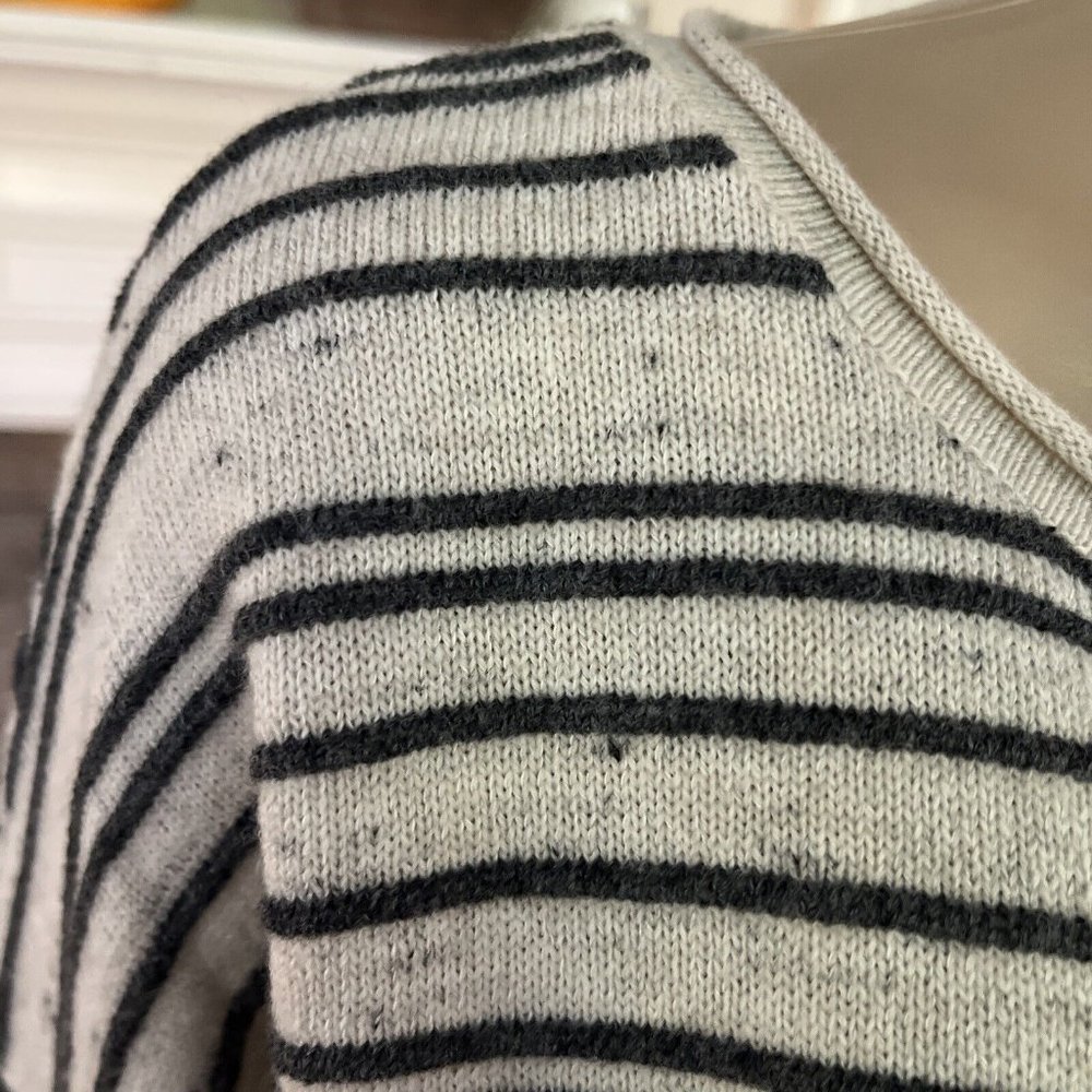 NWT Eileen Fisher Maple Oat Peppered Organic Cotton/Wool Boat Neck Top - Picture 7 of 8